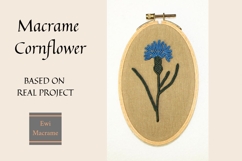 Macrame Cornflower PNG Botanical Clipart Product Image 2