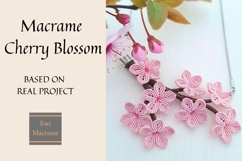 Macrame Cherry Blossom PNG Botanical Clipart Product Image 2