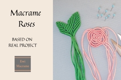 Macrame Roses PNG Botanical Clipart Product Image 2
