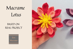 Macrame Lotus Flower PNG Botanical Clipart Product Image 2