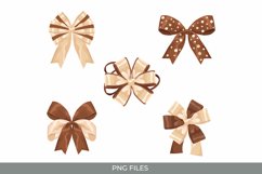 Realistic Brown and Cream Bow Clipart Product Image 1