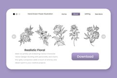Hand Drawn Realistic Floral Product Image 1