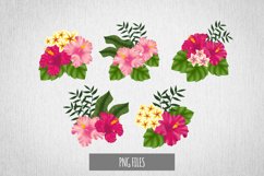 Realistic Tropical Flower Clipart - Scrapbook Embellishment Product Image 1