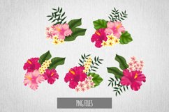 Realistic Tropical Flower Clipart - Scrapbook Embellishment Product Image 1