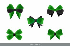 Realistic Green Bow Clipart - Scrapbook Embellishment Product Image 1