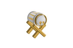 Realistic islamic drum illustration design vector Product Image 1