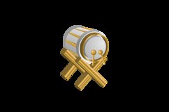 Realistic islamic drum illustration design vector Product Image 2