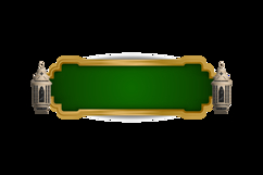 Realistic islamic lantern with border and frame ornament vec Product Image 2