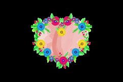 Realistic love flowers with watercolor background Product Image 2