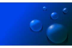 Realistic water drop background in blue color Product Image 1