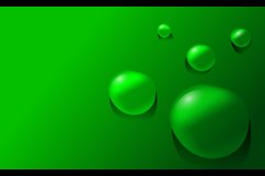 Realistic water drop background in green color Product Image 2