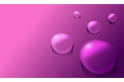 Realistic water drop background in purple color Product Image 1