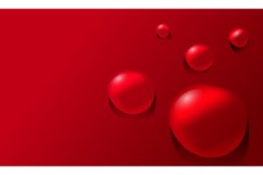 Realistic water drop background in red color Product Image 1