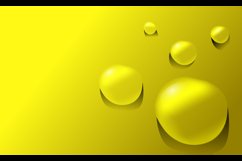 Realistic water drop background in yellow color Product Image 2