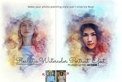 Realistic Watercolor Portrait Art Product Image 9