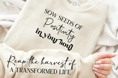 Sow Seeds Of Positivity In Your Soul SVG, Sleeve SVG Design Product Image 2