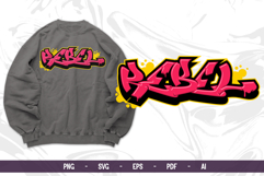 Rebel Graffiti Text Design | Street Art Vector &amp; PNG | SVG Product Image 1