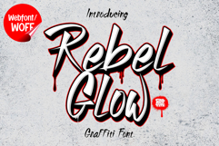 Rebel Glow | Brush Webfont for Bold Creative Websites Product Image 1