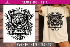 Rebel Mom Runs on Society SVG Funny Mom Life
