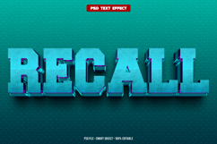 Recall 3D editable text effect Product Image 1