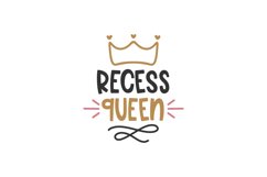 Recess Queen SVG Cut File Product Image 1
