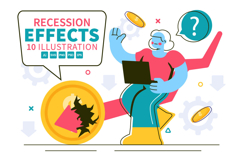 10 Economic Recession Effects Illustration Product Image 1