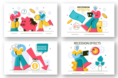 10 Economic Recession Effects Illustration Product Image 2