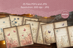 Simple Lined Junk Journal - Vintage Printable Paper Product Image 3