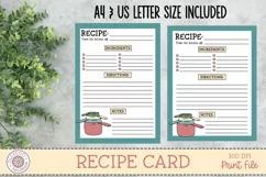 Recipe Card - Recipe Page - Printable Recipe Card Template Product Image 2