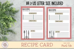 Recipe Card - Recipe Page - Printable Recipe Card Template Product Image 2