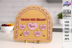 Valentine’s Day Board Laser Cut|Recipe for Love SVG|Kitchen Product Image 1