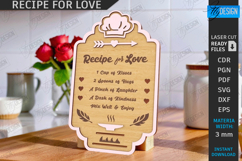 Valentine’s Day Board Laser Cut|Recipe for Love SVG|Kitchen Product Image 1