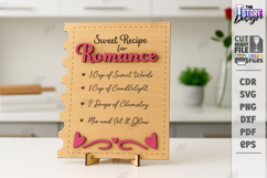 Valentine’s Day Board Laser Cut|Recipe for Love SVG|Kitchen Product Image 1