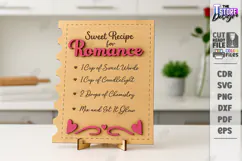 Valentine’s Day Board Laser Cut|Recipe for Love SVG|Kitchen Product Image 1