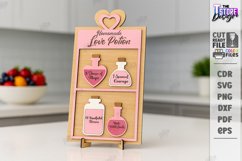 Valentine’s Day Board Laser Cut|Recipe for Love SVG|Kitchen Product Image 1