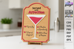 Valentine’s Day Board Laser Cut|Recipe for Love SVG|Kitchen Product Image 1