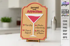 Valentine’s Day Board Laser Cut|Recipe for Love SVG|Kitchen Product Image 1