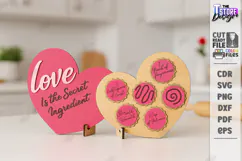 Valentine’s Day Board Laser Cut|Recipe for Love SVG|Kitchen Product Image 1