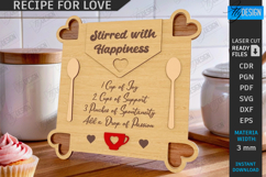 Valentine’s Day Board Laser Cut|Recipe for Love SVG|Kitchen Product Image 1