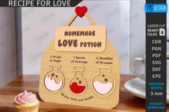 Valentine’s Day Board Laser Cut|Recipe for Love SVG|Kitchen Product Image 1
