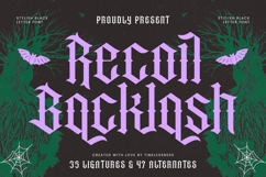 Recoil Backlash - Stylish Blacklatter Font Product Image 1