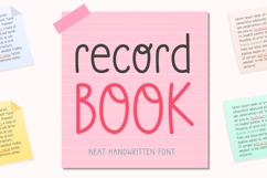 Record Book -Neat Handwritten Font Product Image 1