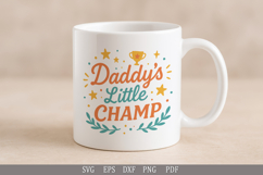Daddy’s Little Champ SVG Design for Baby T-Shirts and Gifts Product Image 3