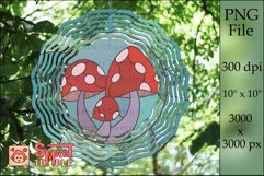 Mushroom wind spinner, mushroom stained glass, wind chime Product Image 1