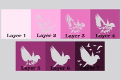 3D birds of paradise, layered shadowbox bird svg, 3d bird, Product Image 2