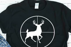 Deer Hunting Svg | Buck in Gun Sights, Crosshair Product Image 2