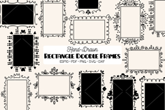 Rectangle Doodle Frames | Hand Drawn Oblong Border, Wreath Product Image 1