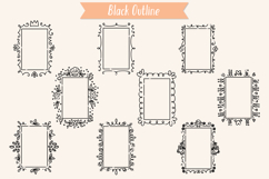 Rectangle Doodle Frames | Hand Drawn Oblong Border, Wreath Product Image 5