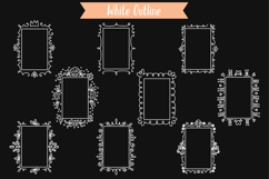 White Rectangle Doodle Frames | Hand Drawn Oblong Border Product Image 3