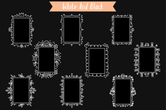 White Rectangle Doodle Frames | Hand Drawn Oblong Border Product Image 2